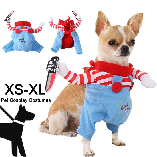 Dog Clothes For Small Medium Dogs Cats Christmas Funny Puppy Dressed Up Cosplay Costumes Chihuahua Yorkshire Pug Pet Clothing