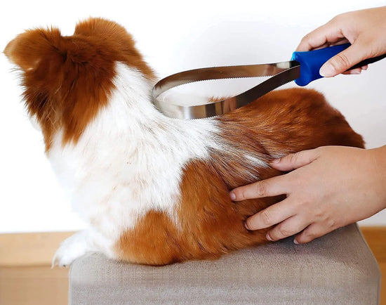 Pet Dog Grooming Brush, Hair Remover & Thinner Tool for Long Hair Pets